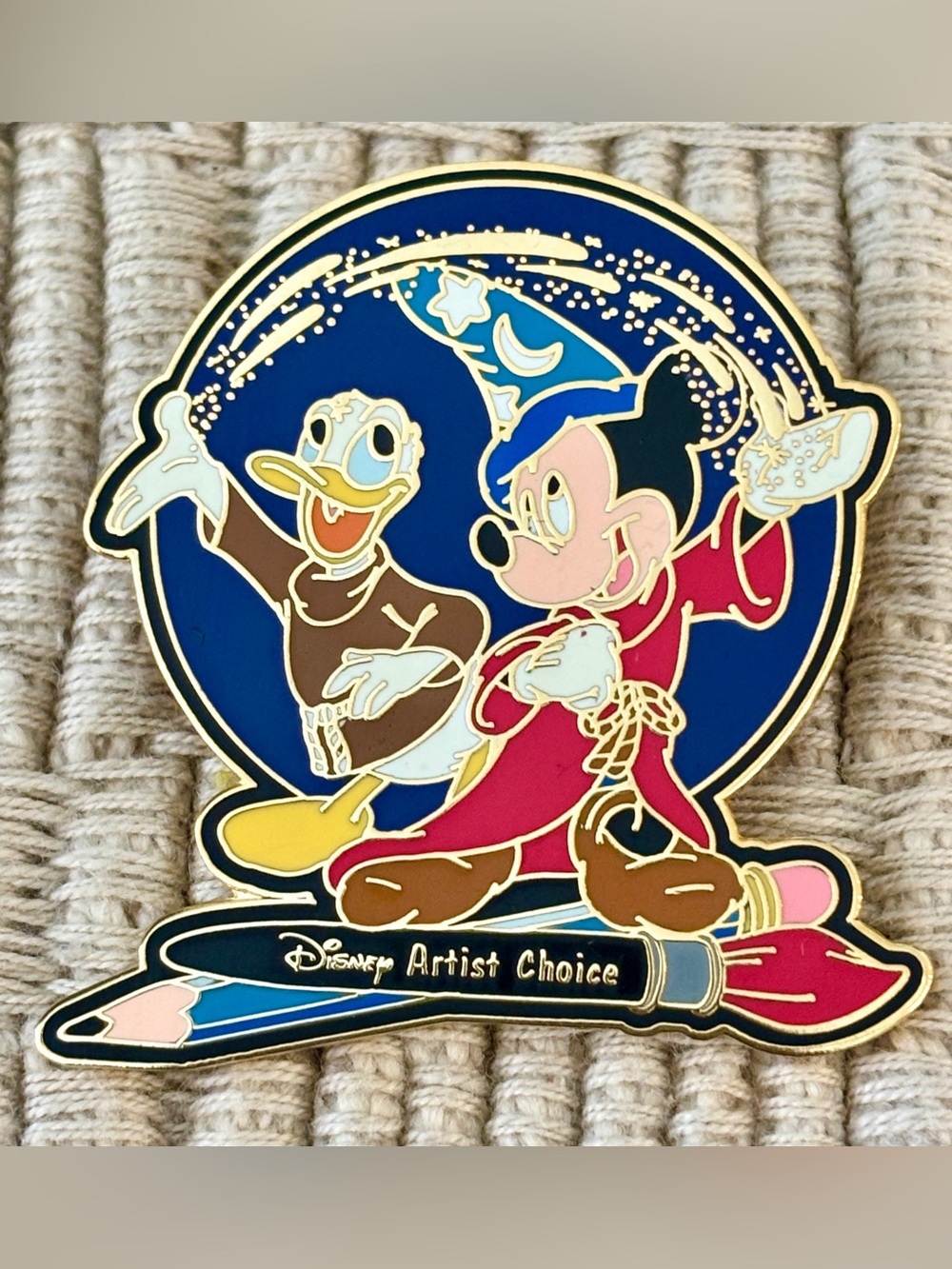 DISNEY 2000 WDW *LE 10000* Artist Choice Sorcerer Mickey & Donald Duck Pin